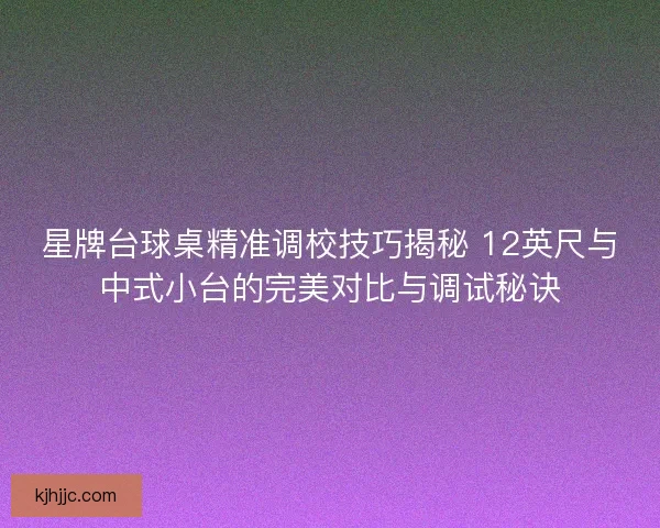 星牌台球桌精准调校技巧揭秘 12英尺与中式小台的完美对比与调试秘诀